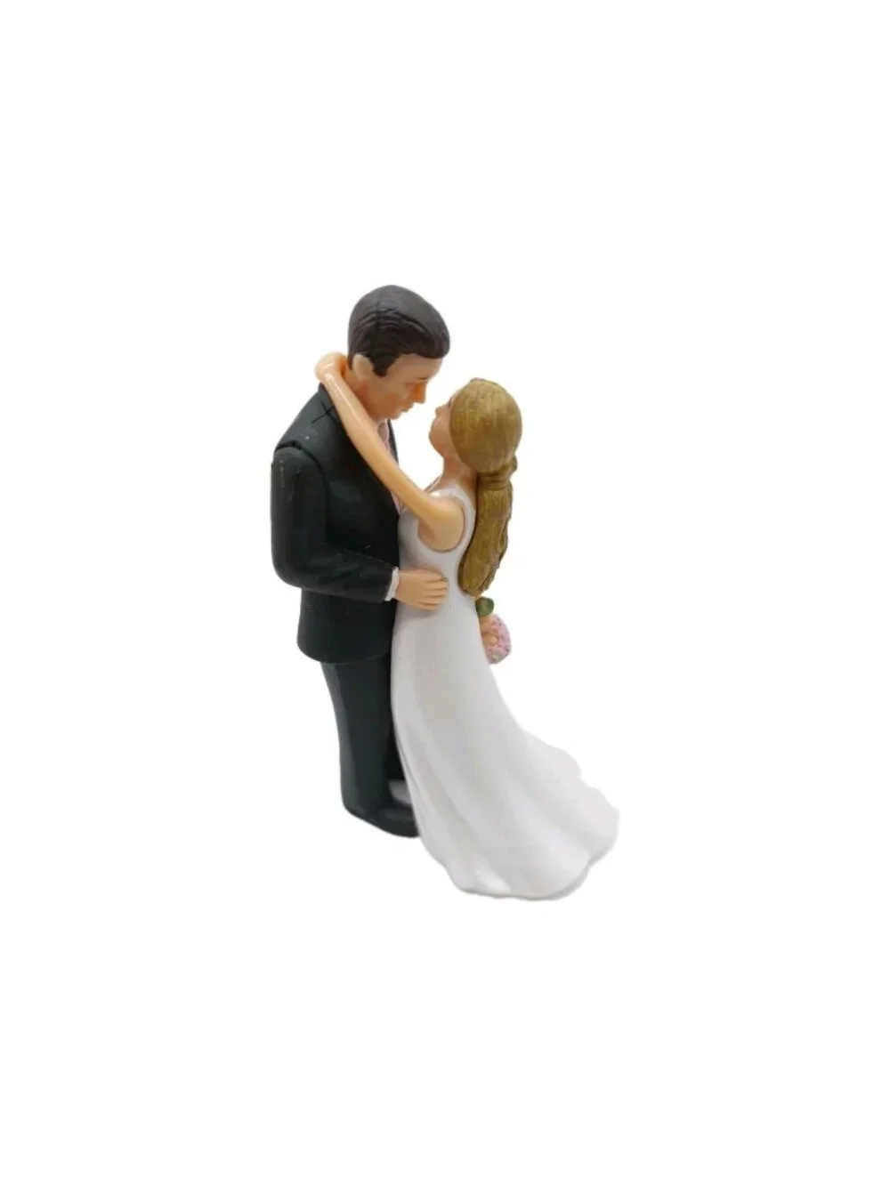 Bride and Groom Flowers Bouquet Keepsake Decorations Wedding Cake Topper 4